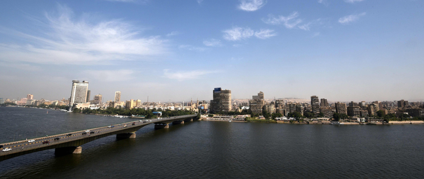 A general view taken on Tuesday shows Egypt’s Nile River and the University Bridge in the capital Cairo (AFP photo)  